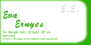 eva ernyes business card